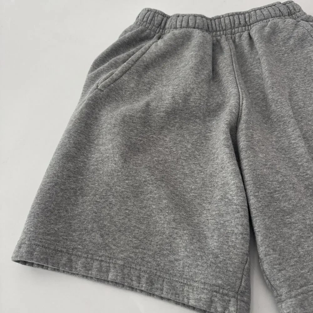 Nike Gray Fleece Sweat Shorts LARGE SWOOSH Mens XS